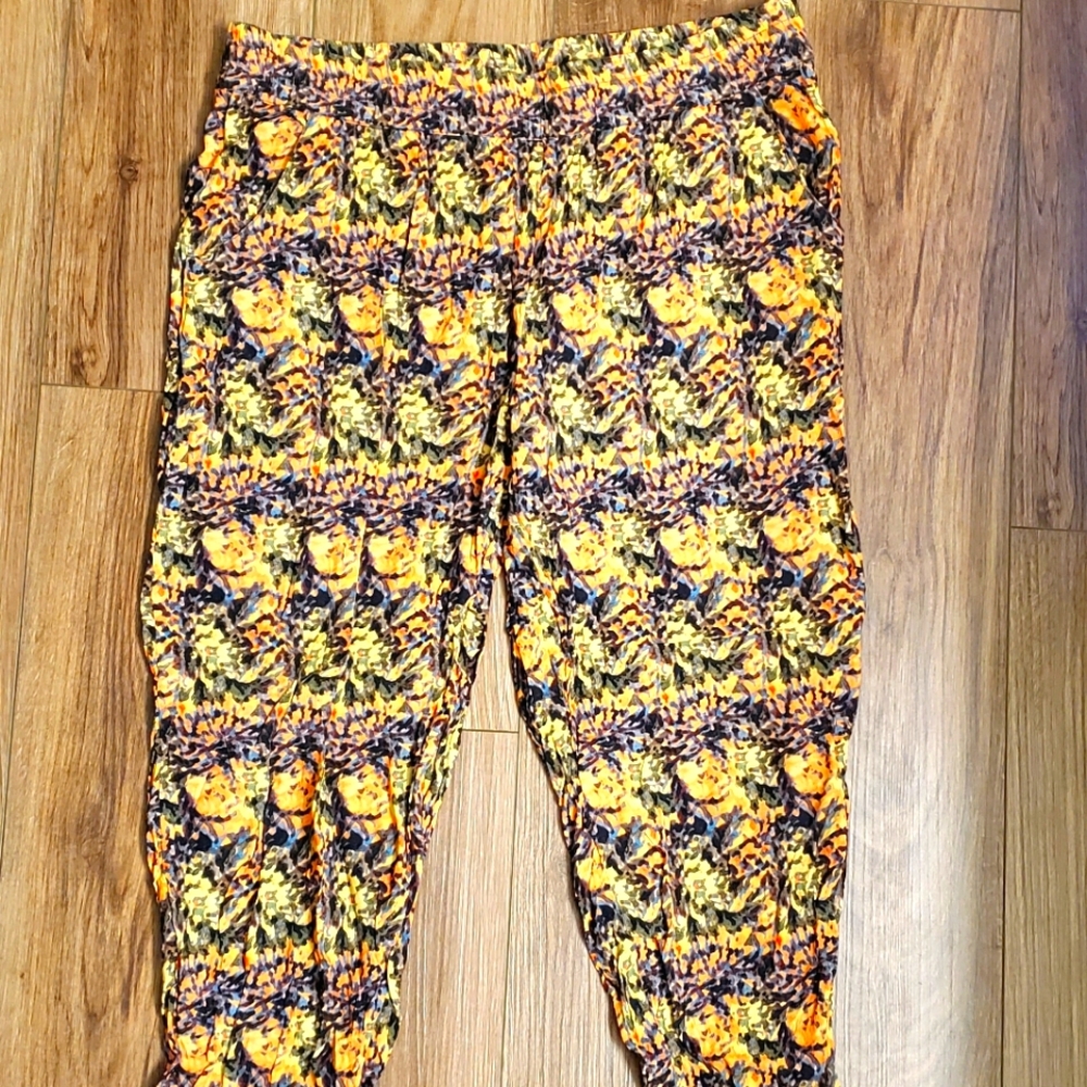 Anthropologie La Vi By Sam and Vi Bright Boho pants size large